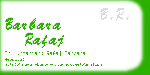 barbara rafaj business card